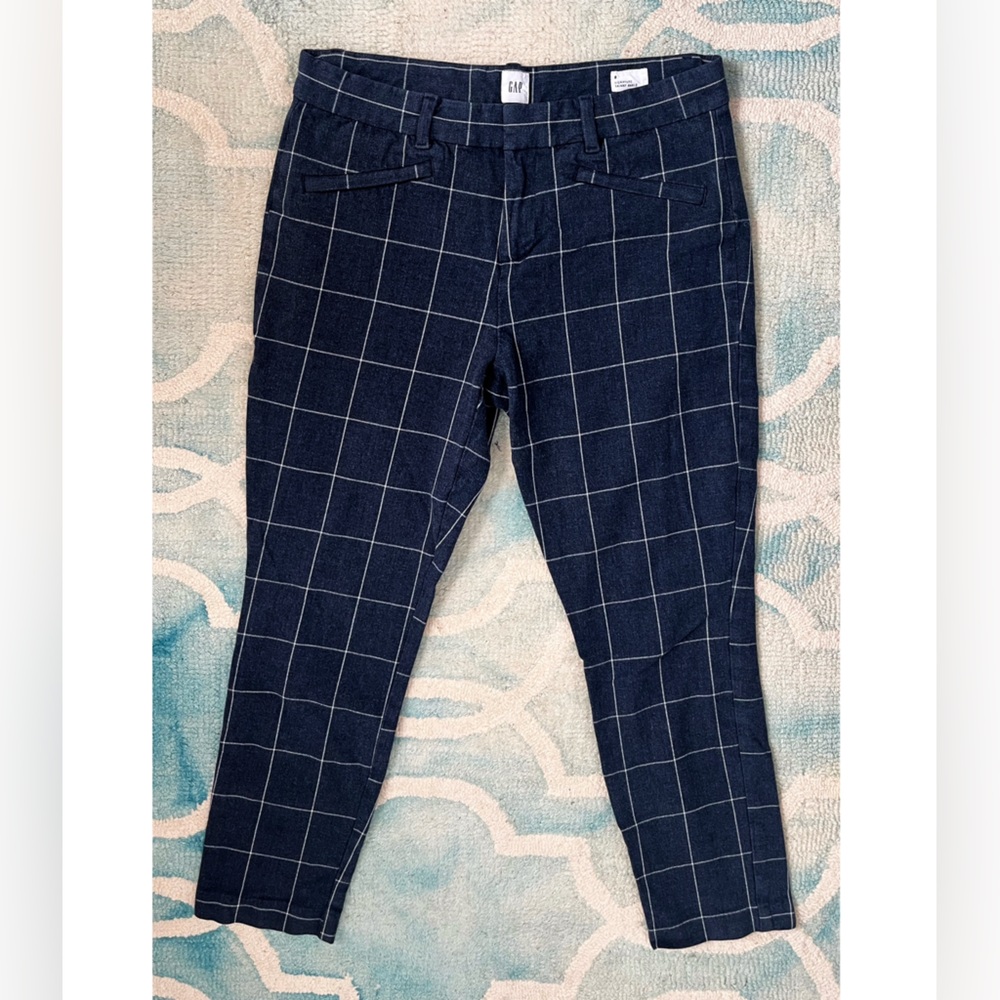 GAP Skinny Ankle Windowpane Trouser